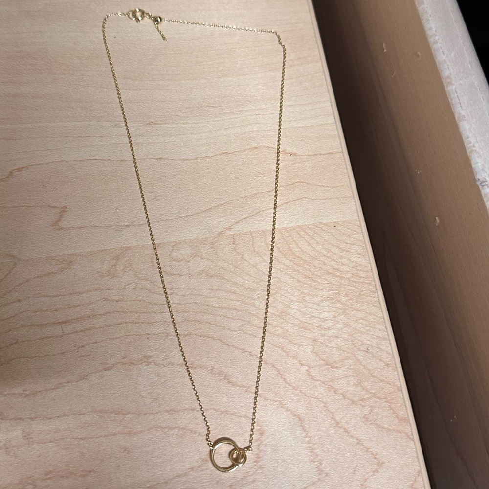 Gold Interlocking Circle Necklace - image 1